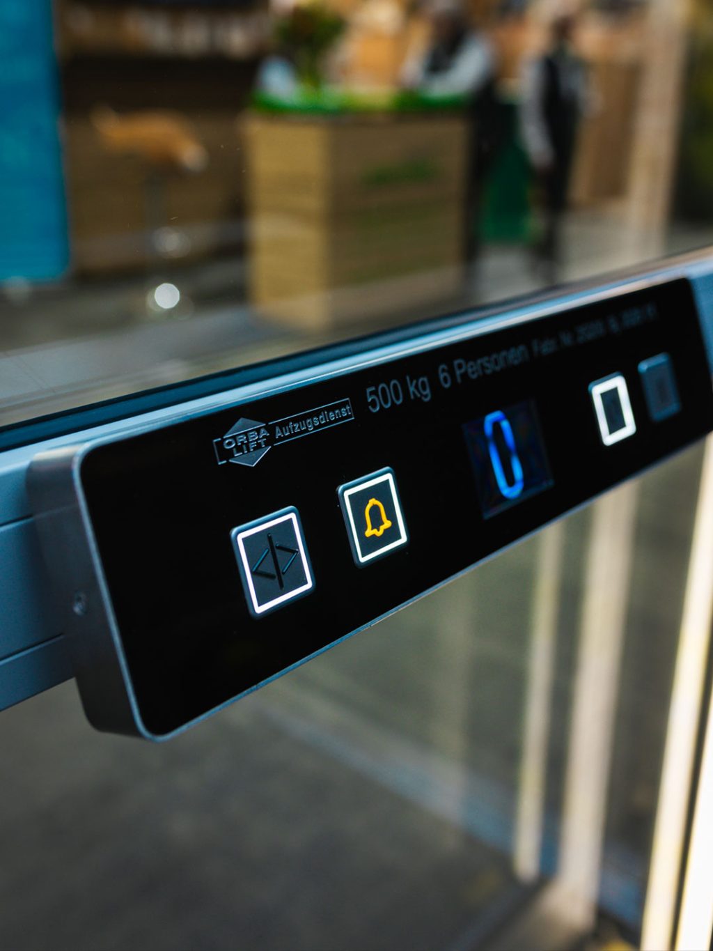 Bedienfeld im Homelift