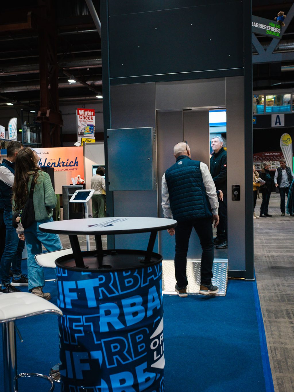 Testfahrt mit dem neuen Homelift