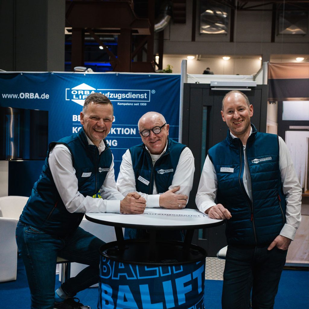 Team ORBA am Stand auf der Baumesse Chemnitz 2026
